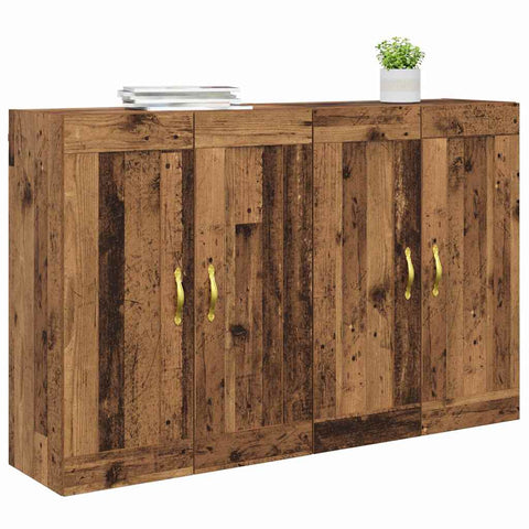 vidaXL Wall-mounted Cabinets 2 pcs Old Wood 69.5 x 34 x 90 cm
