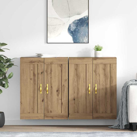 vidaXL Wall-mounted Cabinets 2 pcs Artisan Oak 69.5 x 34 x 90 cm