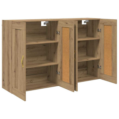 vidaXL Wall-mounted Cabinets 2 pcs Artisan Oak 69.5 x 34 x 90 cm