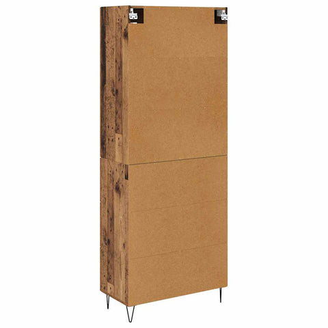 vidaXL Highboard Old Wood 69.5 x 34 x 180 cm Engineered Wood