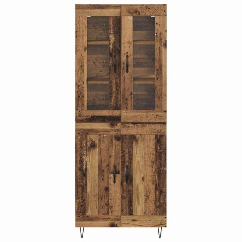 vidaXL Highboard Old Wood 69.5 x 34 x 180 cm Engineered Wood