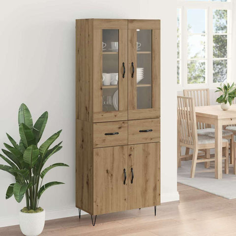 vidaXL Highboard Artisan Oak 69.5 x 34 x 180 cm Engineered Wood