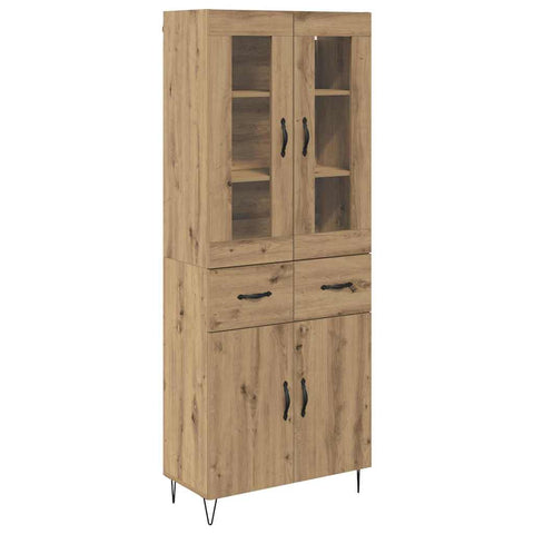 vidaXL Highboard Artisan Oak 69.5 x 34 x 180 cm Engineered Wood