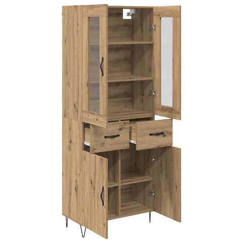 vidaXL Highboard Artisan Oak 69.5 x 34 x 180 cm Engineered Wood