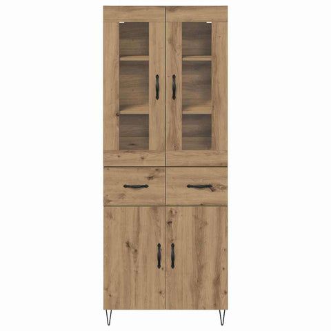 vidaXL Highboard Artisan Oak 69.5 x 34 x 180 cm Engineered Wood