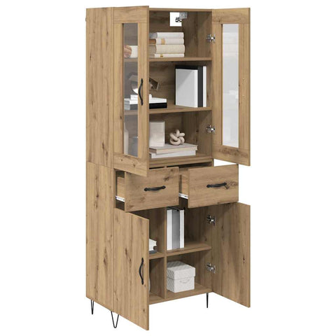 vidaXL Highboard Artisan Oak 69.5 x 34 x 180 cm Engineered Wood