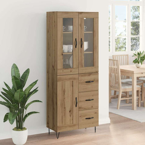 vidaXL Highboard Artisan Oak 69.5 x 34 x 180 cm Engineered Wood