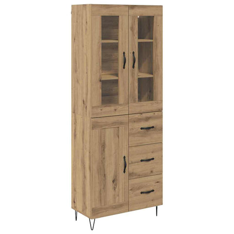 vidaXL Highboard Artisan Oak 69.5 x 34 x 180 cm Engineered Wood