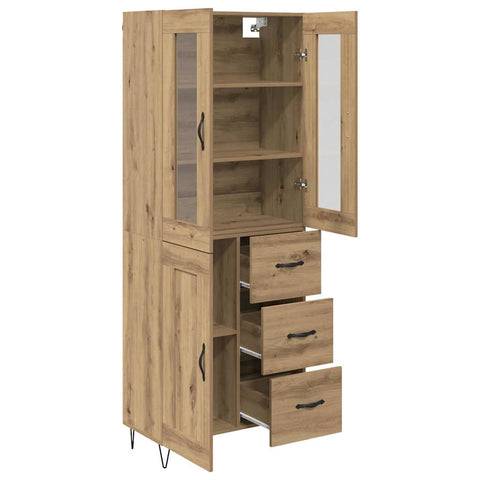 vidaXL Highboard Artisan Oak 69.5 x 34 x 180 cm Engineered Wood