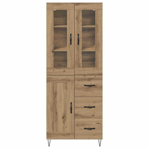 vidaXL Highboard Artisan Oak 69.5 x 34 x 180 cm Engineered Wood