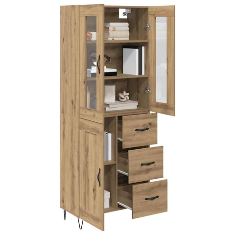 vidaXL Highboard Artisan Oak 69.5 x 34 x 180 cm Engineered Wood