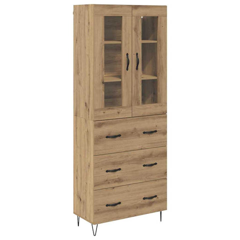 vidaXL Highboard Artisan Oak 69.5 x 34 x 180 cm Engineered Wood
