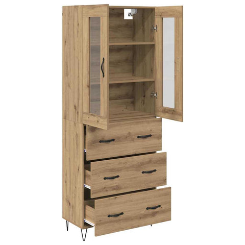 vidaXL Highboard Artisan Oak 69.5 x 34 x 180 cm Engineered Wood