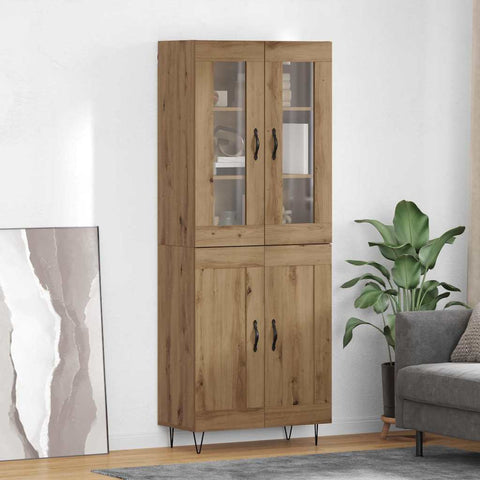 vidaXL Highboard Artisan Oak 69.5 x 34 x 180 cm Engineered Wood