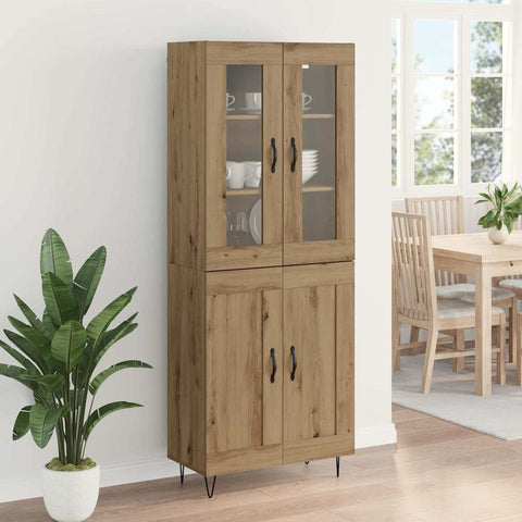 vidaXL Highboard Artisan Oak 69.5 x 34 x 180 cm Engineered Wood