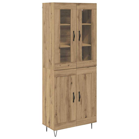 vidaXL Highboard Artisan Oak 69.5 x 34 x 180 cm Engineered Wood