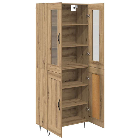 vidaXL Highboard Artisan Oak 69.5 x 34 x 180 cm Engineered Wood