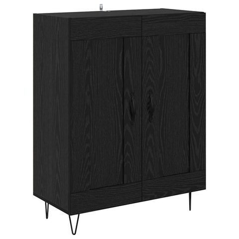 vidaXL Highboard Black Oak 69.5 x 34 x 180 cm Engineered Wood