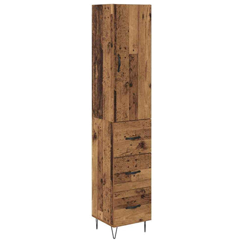 vidaXL Highboard Old wood 69.5 x 34 x 180 cm Engineered wood