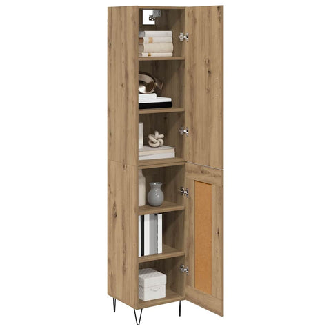 vidaXL Highboard Artisan Oak 69.5 x 34 x 180 cm Engineered Wood
