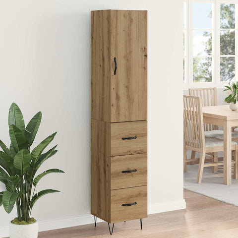 vidaXL Highboard Artisan Oak 69.5 x 34 x 180 cm Engineered Wood