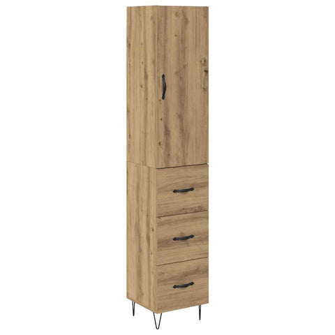 vidaXL Highboard Artisan Oak 69.5 x 34 x 180 cm Engineered Wood