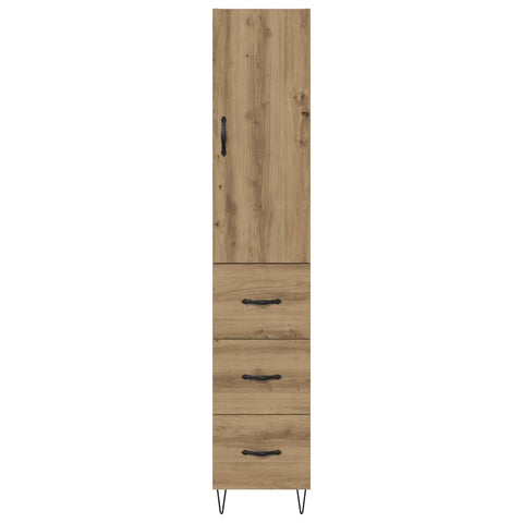 vidaXL Highboard Artisan Oak 69.5 x 34 x 180 cm Engineered Wood