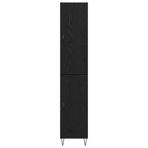 vidaXL Highboard Black Oak 69.5 x 34 x 180 cm Engineered Wood