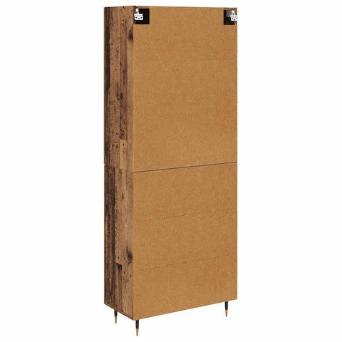 vidaXL Highboard Old Wood 69.5 x 34 x 180 cm Engineered Wood