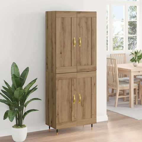 vidaXL Highboard Artisan Oak 69.5 x 34 x 180 cm Engineered Wood