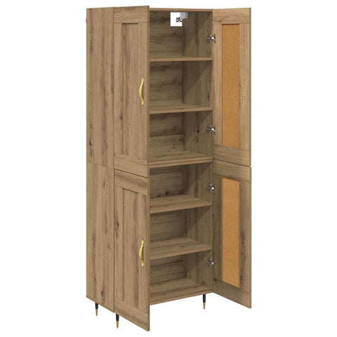 vidaXL Highboard Artisan Oak 69.5 x 34 x 180 cm Engineered Wood