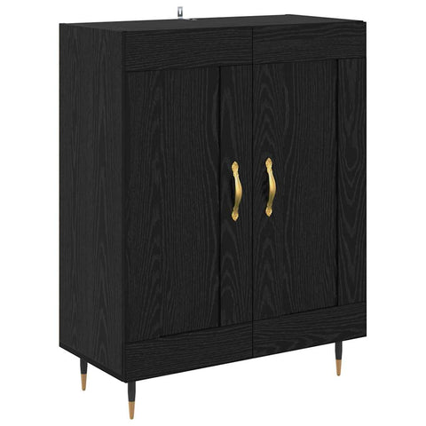 vidaXL Highboard Black Oak 69.5 x 34 x 180 cm Engineered Wood