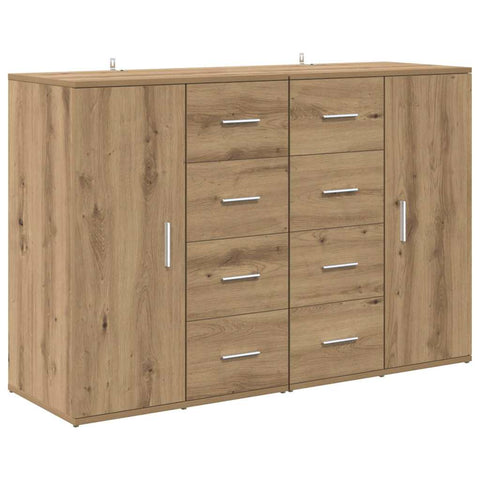 vidaXL Sideboards with Drawer Corona 2 pcs Artisan Oak 59 x 39 x 80 cm