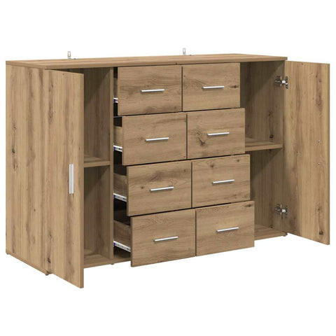 vidaXL Sideboards with Drawer Corona 2 pcs Artisan Oak 59 x 39 x 80 cm