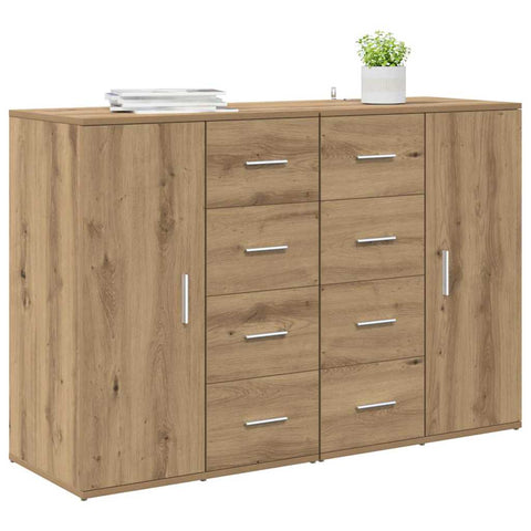 vidaXL Sideboards with Drawer Corona 2 pcs Artisan Oak 59 x 39 x 80 cm