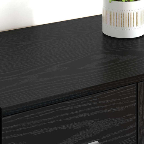 vidaXL Sideboards with Drawer Corona 2 pcs Black Oak 59 x 39 x 80 cm