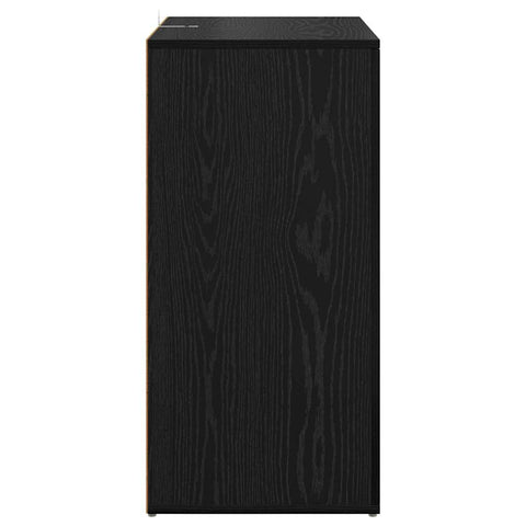 vidaXL Sideboards with Drawer Corona 2 pcs Black Oak 59 x 39 x 80 cm