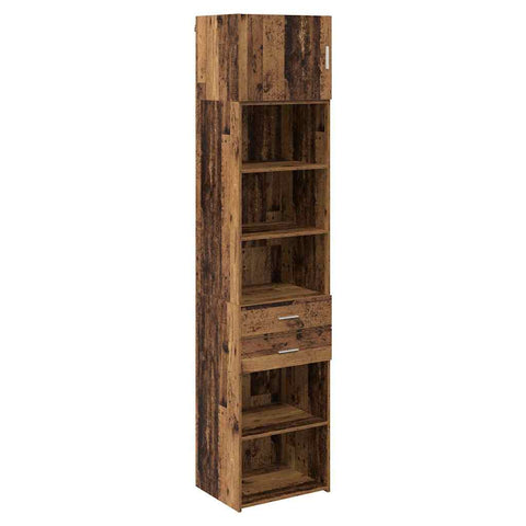 vidaXL Highboard Old Wood 50 x 42.5 x 225 cm Engineered Wood