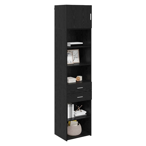 vidaXL Highboard Black Oak 50 x 42.5 x 225 cm Engineered Wood