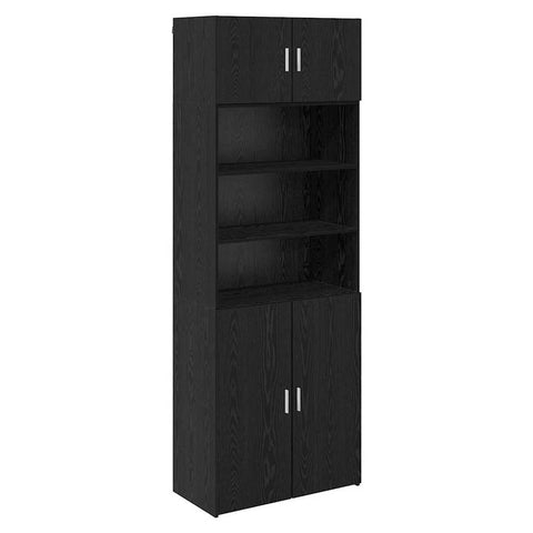 vidaXL Storage Cabinet Black Oak 80 x 42.5 x 225 cm Engineered Wood