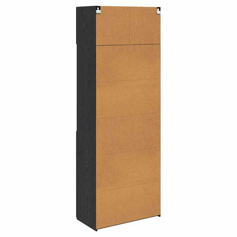 vidaXL Storage Cabinet Black Oak 80 x 42.5 x 225 cm Engineered Wood