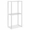 vidaXL Storage Shelf with Shelf White 43 x 27 x 90 cm Aluminium