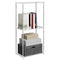 vidaXL Storage Shelf with Shelf White 43 x 27 x 90 cm Aluminium