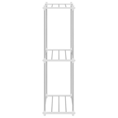 vidaXL Storage Shelf with Shelf White 43 x 27 x 90 cm Aluminium