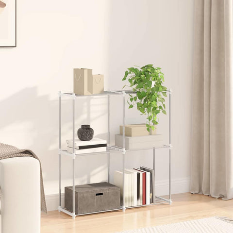 vidaXL Storage Shelf with Shelf White 43 x 27 x 90 cm Aluminium
