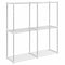 vidaXL Storage Shelf with Shelf White 43 x 27 x 90 cm Aluminium