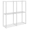 vidaXL Storage Shelf with Shelf White 43 x 27 x 90 cm Aluminium