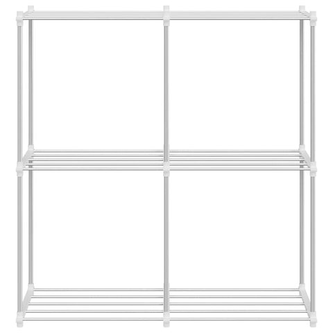 vidaXL Storage Shelf with Shelf White 43 x 27 x 90 cm Aluminium