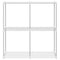 vidaXL Storage Shelf with Shelf White 43 x 27 x 90 cm Aluminium