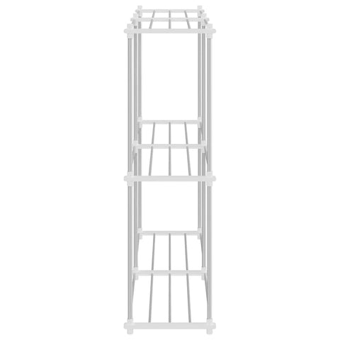 vidaXL Storage Shelf with Shelf White 43 x 27 x 90 cm Aluminium